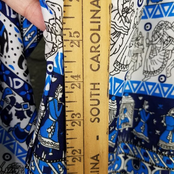 Palazzo Pants Women's Small Elephant Indian Block Print Wide Leg Hippie Boho - Picture 13 of 14